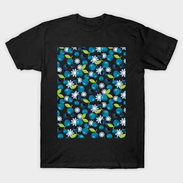 Floral berries pattern T-Shirt by peace and love